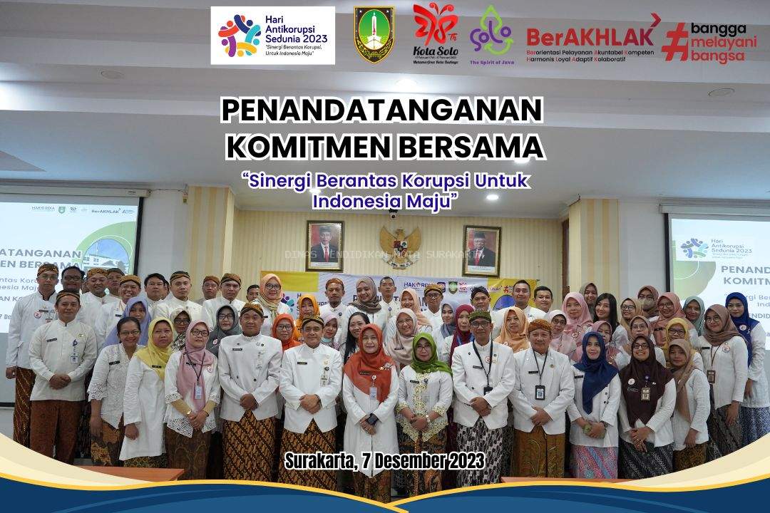 DINAS PENDIDIKAN LAKUKAN PEMBACAAN DAN PENANDATANGANAN KOMITMEN BERSAMA ANTI KORUPSI
