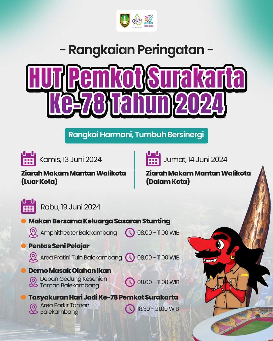 Rangkaian Peringatan HUT Pemkot Surakarta  ke-78 Tahun 2024