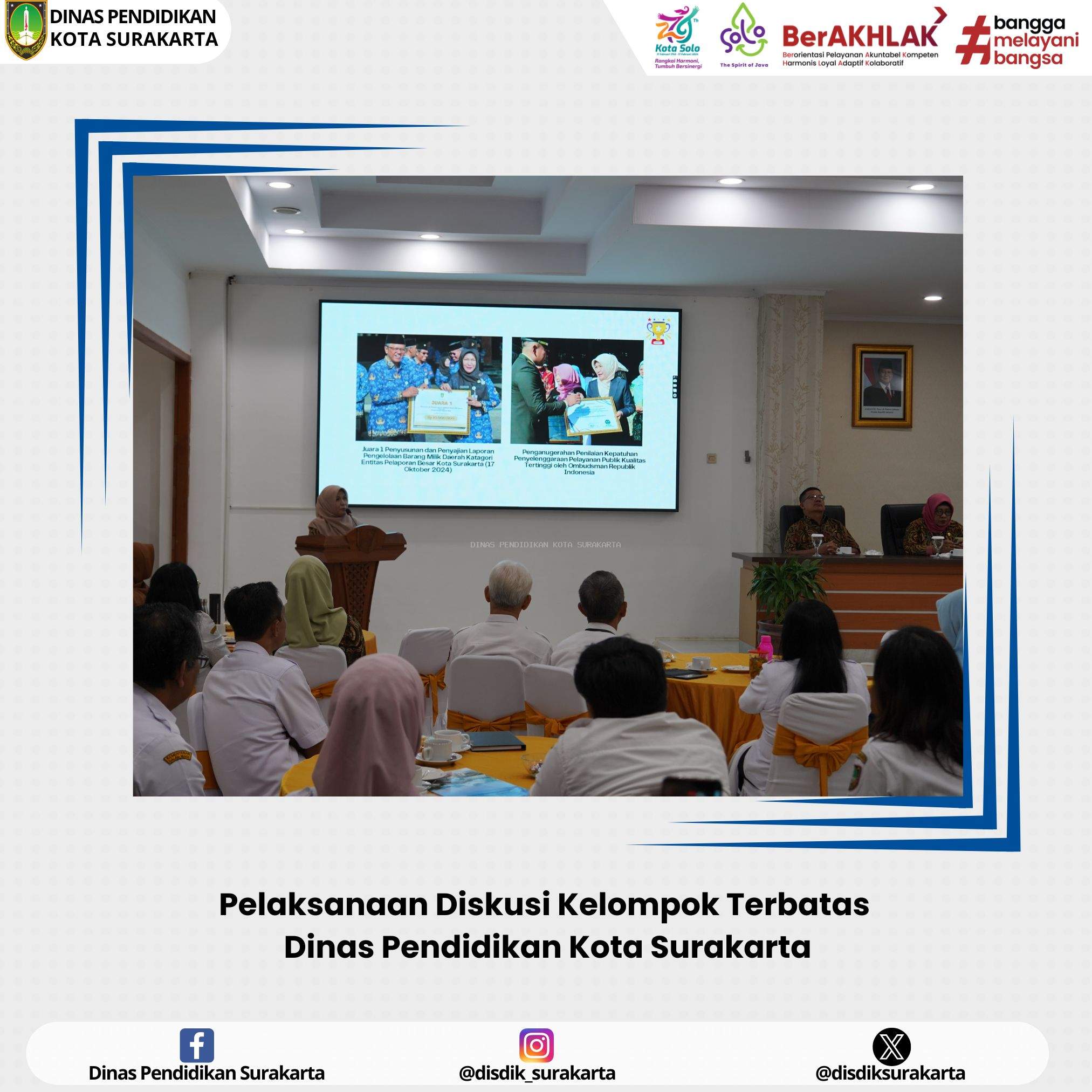 Dinas Pendidikan Kota Surakarta Selenggarakan Diskusi Kelompok Terbata (DKT)