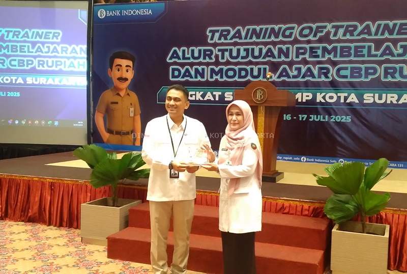 Bank Indonesia Gelar Training of Trainer Cinta Rupiah bagi Guru SD dan SMP Dinas Pendidikan Kota Surakarta