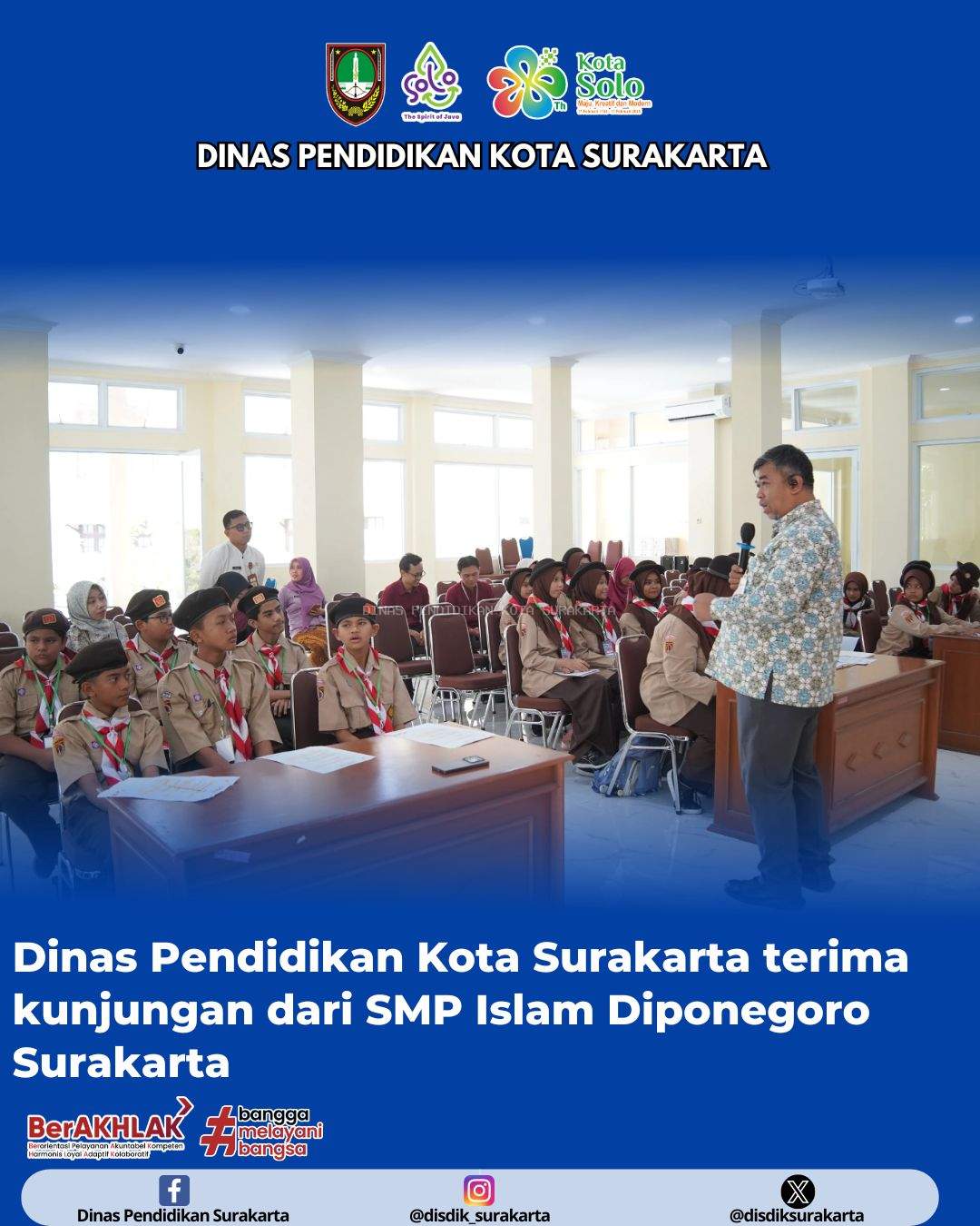 Dinas Pendidikan Terima Kunjungan dari SMP Islam Diponegoro Surakarta