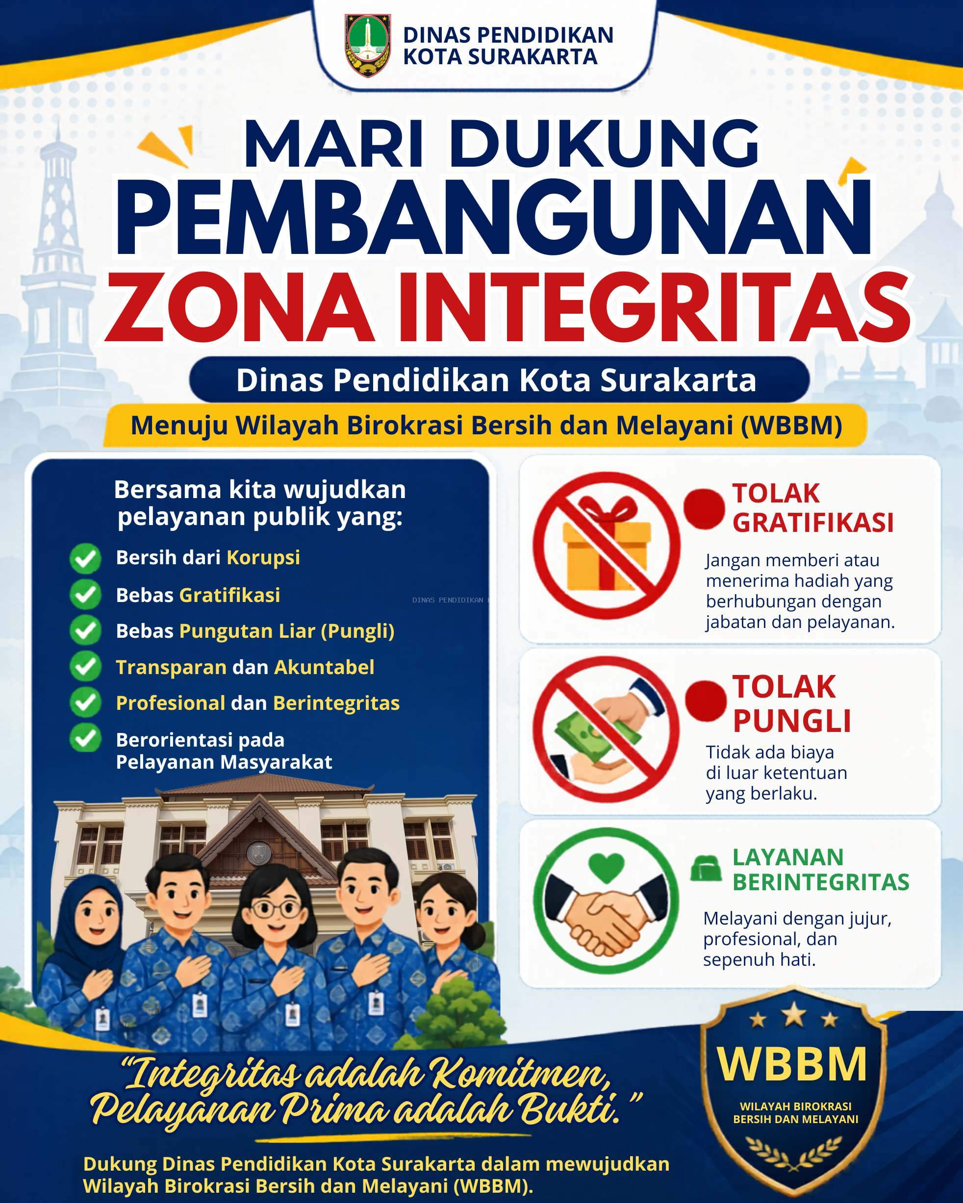 MARI DUKUNG PEMBANGUNAN ZONA INTEGRITAS TAHUN 2026
