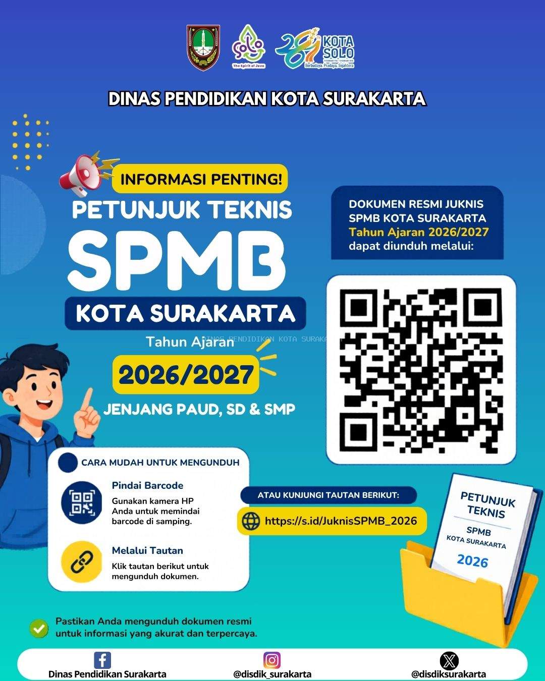 Pahami Juknis SPMB Kota Surakarta Tahun Ajaran 2026/2027 agar Pendaftaran Berjalan Lancar
